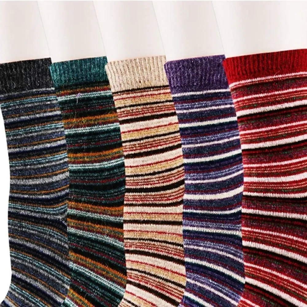 Multi-colored striped socks